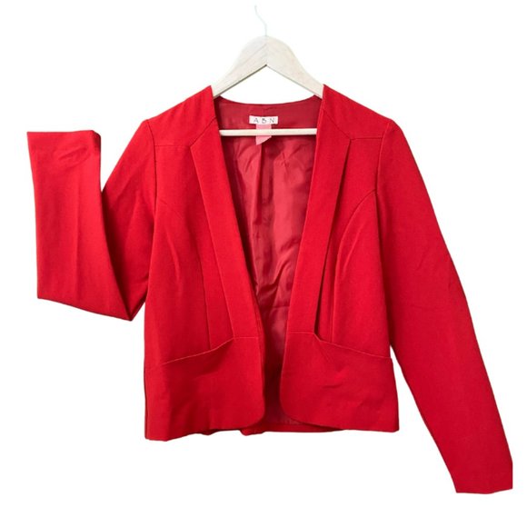 ABN Double Breasted Blazers Casual Long Sleeve Open Front Jackets Work Suits S - Picture 1 of 4